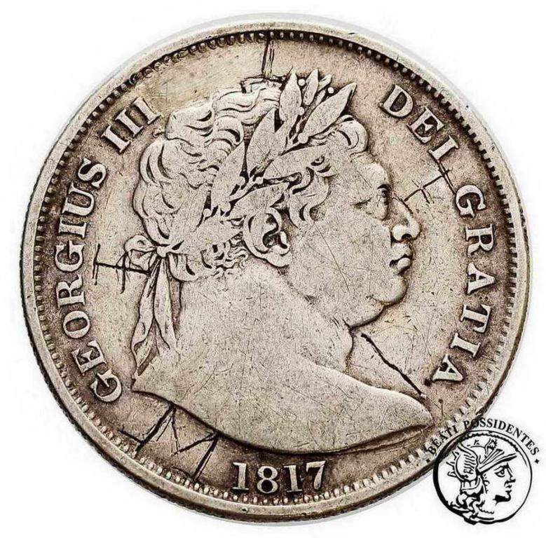Wielka Brytania 1/2 korony 1817 Jerzy IV st.4