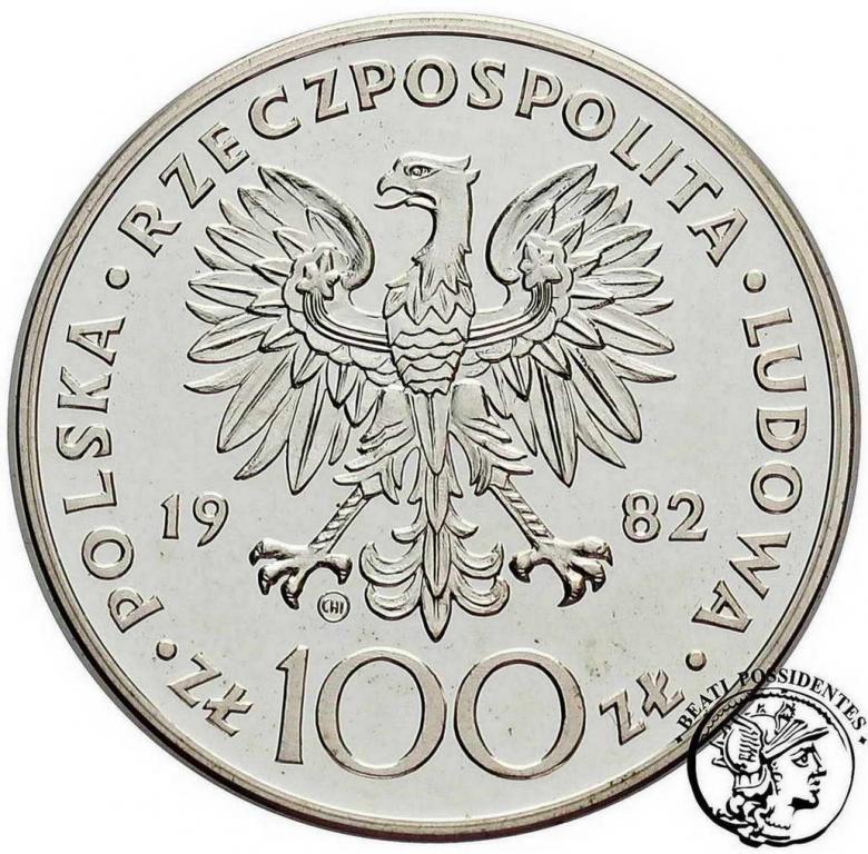 Polska PRL 100 złotych 1982 Jan Paweł II st.1-