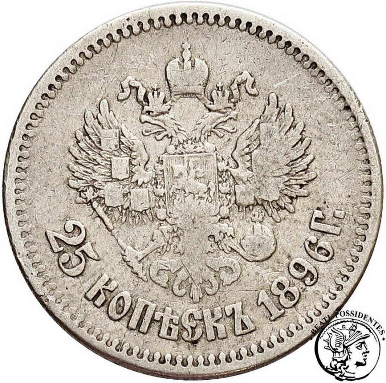Rosja Mikołaj II 25 Kopiejek 1896 st.3-