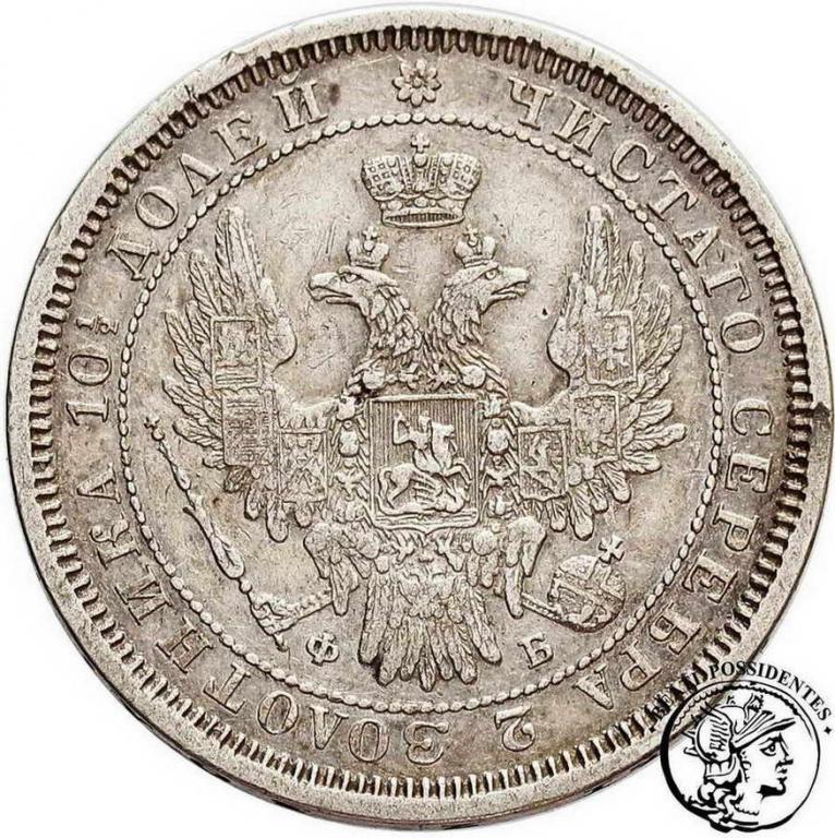 Rosja Alexander II 1/2 Rubla 1856 FB st.3
