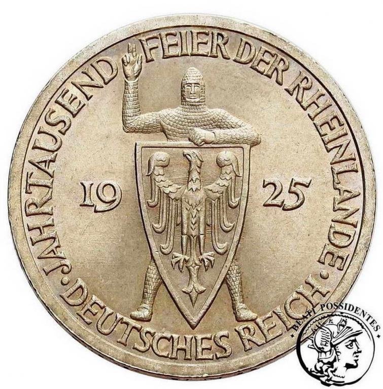 Niemcy Weimar 3 Marki 1925 A Rheinlande st.1