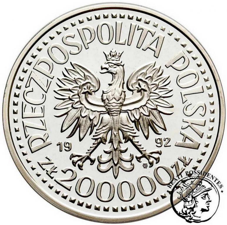 III RP 200 000 złotych 1992 Warneńczyk półp. st.L