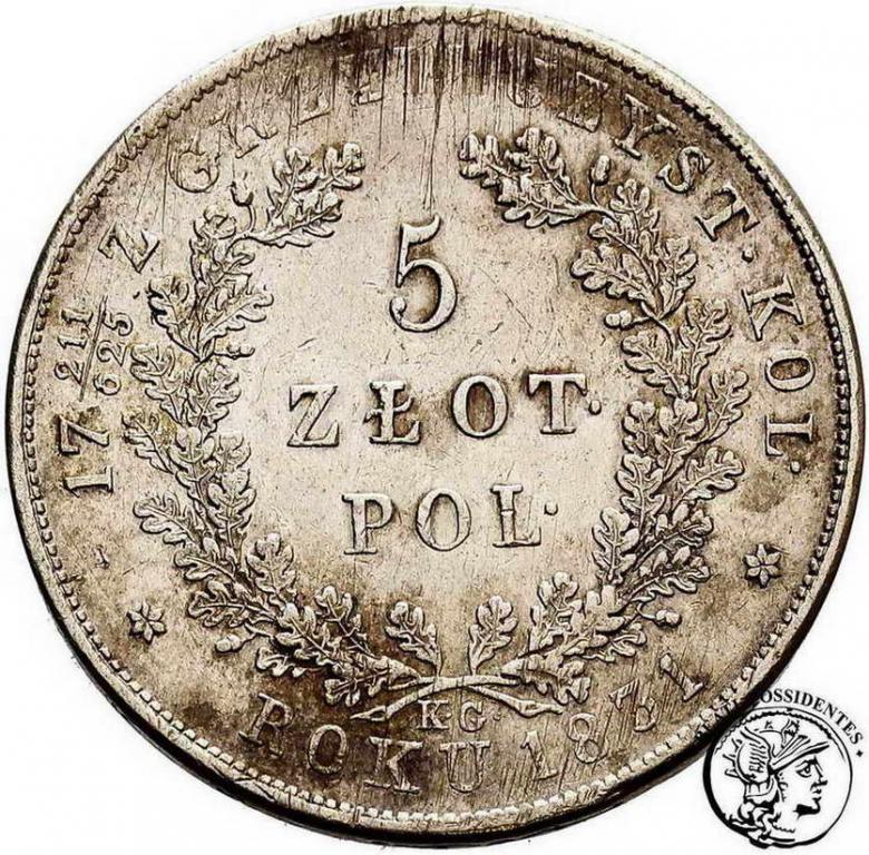 Polska Powstanie Listopadowe 5 złotych 1831 st.2-