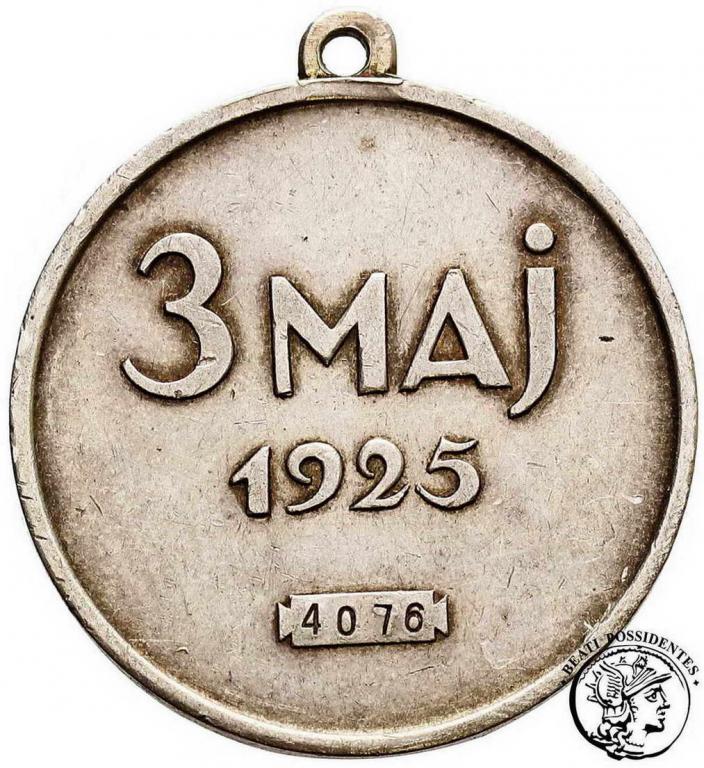Medal Konstytucja 3 maj 1925 srebro NUMER st.3+