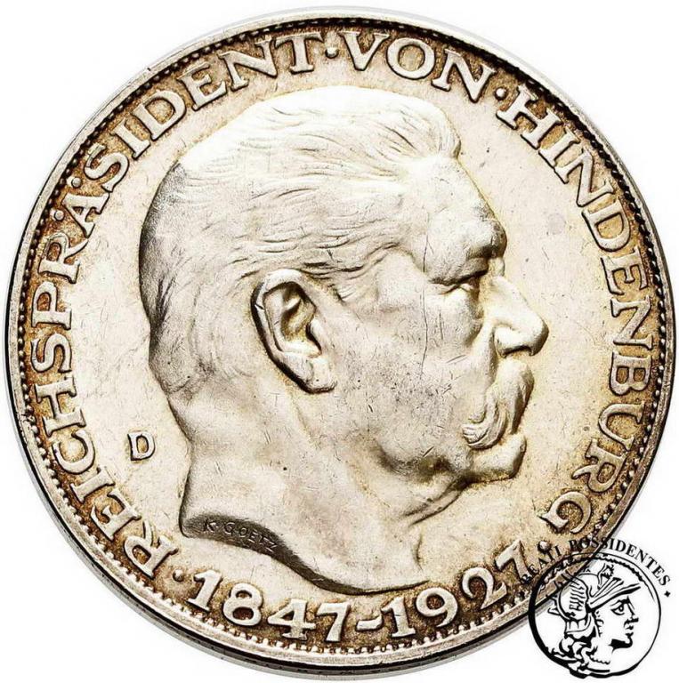 Niemcy medal 1927 Hindenburg srebro st.2