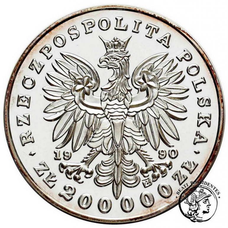 200 000 złotych 1990 Kościuszko duży tryptyk st.L