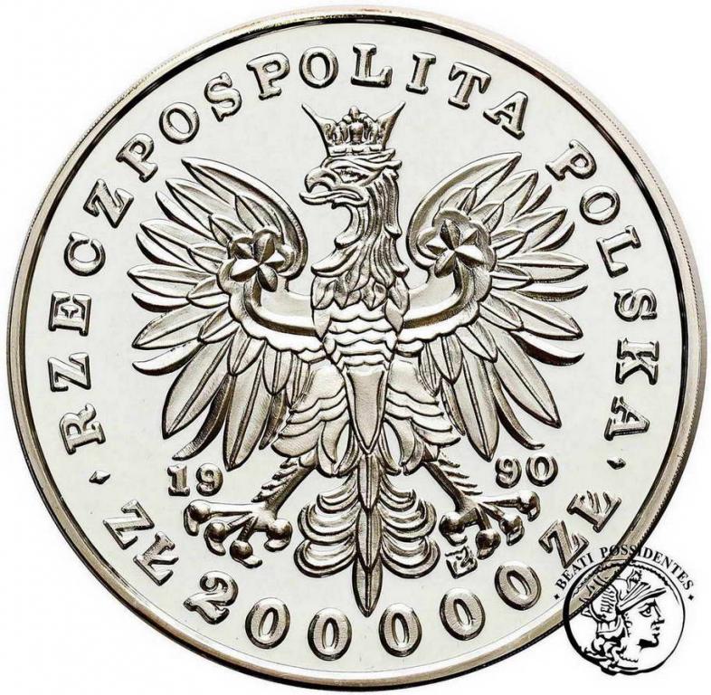 200 000 złotych 1990 Piłsudski duży tryptyk st.L