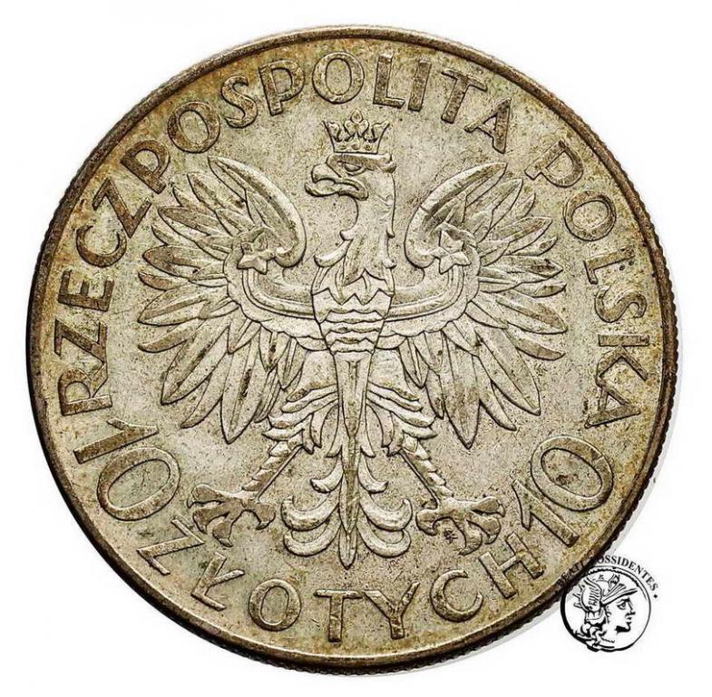Polska II RP 10 złotych 1933 Sobieski st. 2-/3+