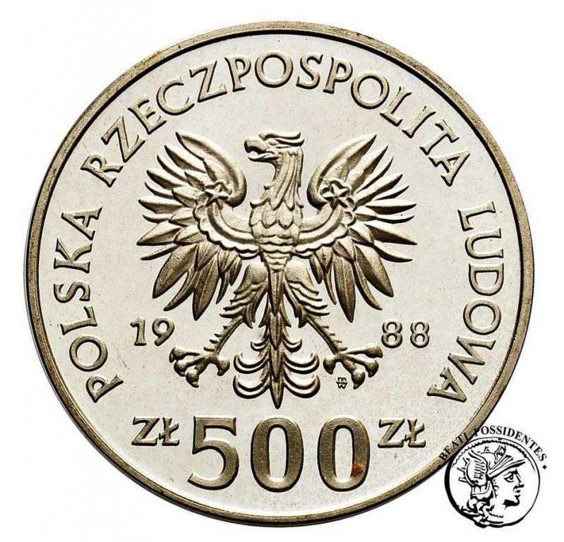Polska PRL 500 złotych 1988 FIFA Włochy st. L