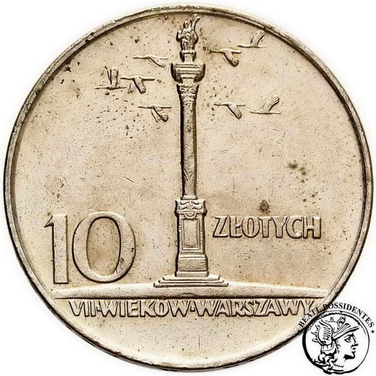 Polska 10 złotych 1966 mała kolumna st. 2+