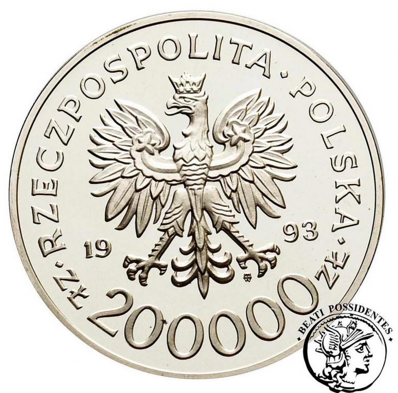 200 000 złotych 1993 Szczecin prawa miejskie st.L