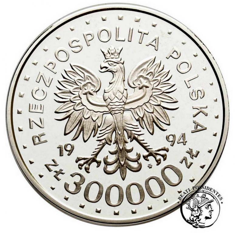Polska III RP 300 000 złotych 1994 M. Kolbe st. L