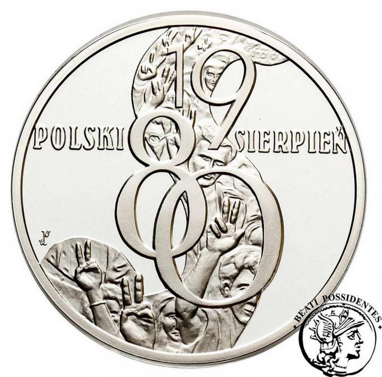 Polska III RP 10 złotych 2010 Polski Sierpień st.L