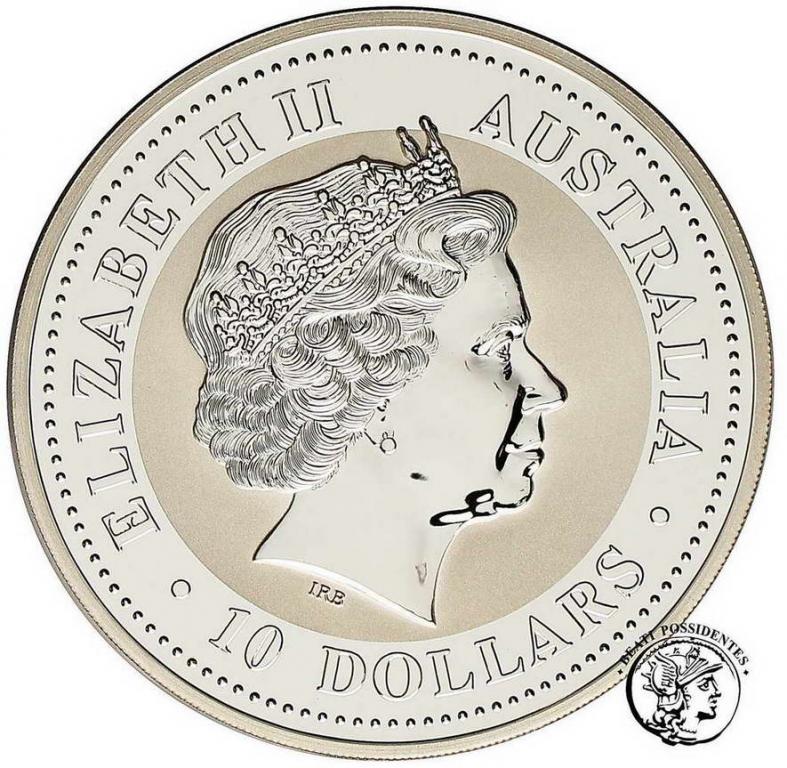 Australia 10 dolarów 2007 (10 Oz Ag) rok świni s.L
