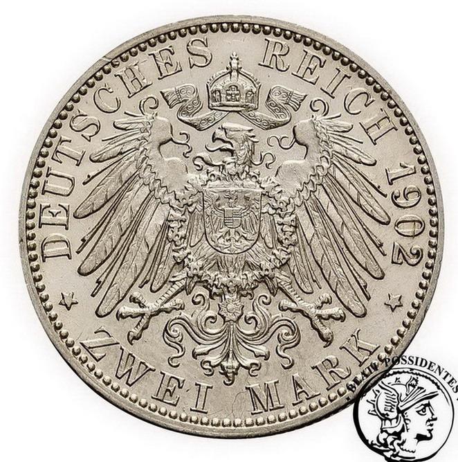 Niemcy Badenia 2 marki 1902 st. 2-