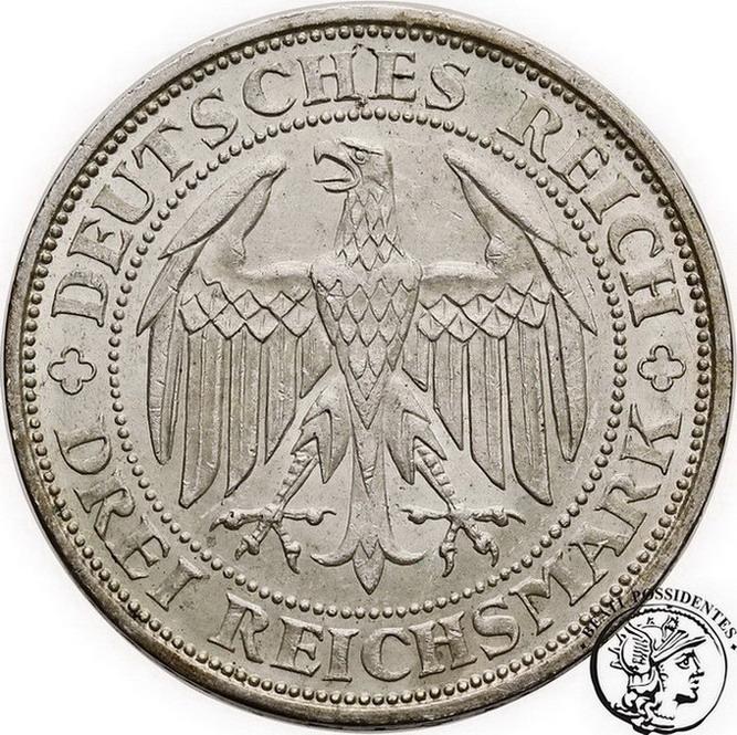 Niemcy Weimar 3 marki 1929 E Meissen st. 2