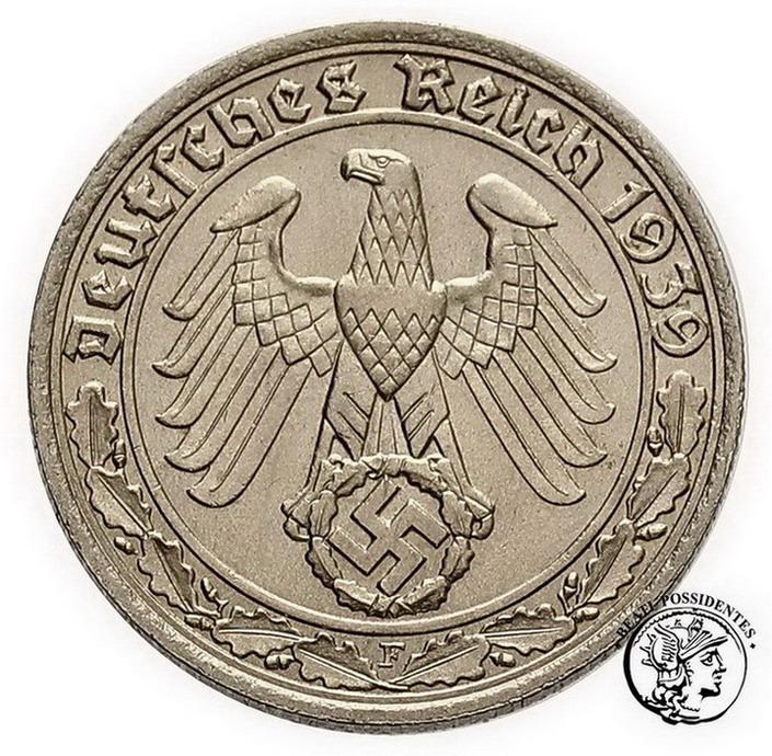 Niemcy III Rzesza 50 fenigów 1939 F st. 1