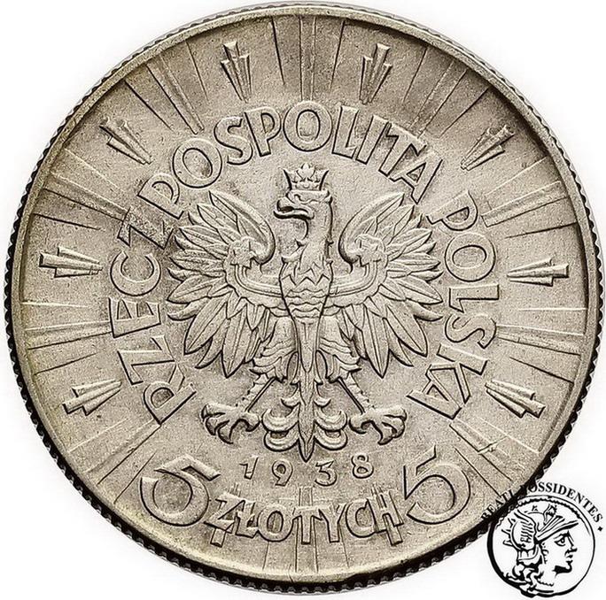 Polska 5 złotych 1938 Józef Piłsudski st. 3