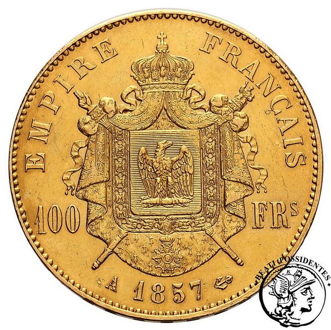 Francja Napoleon III 100 franków 1857 A st. 3