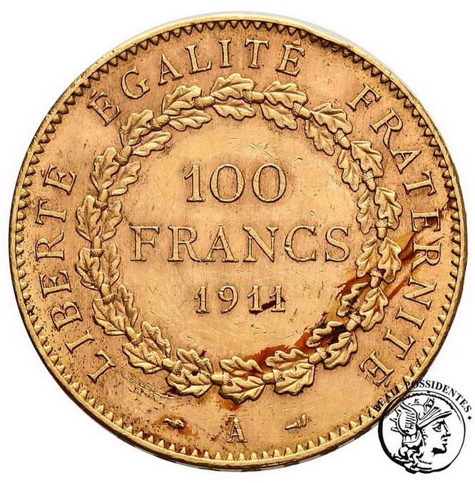 Francja III Republika 100 franków 1911 A st. 3+/2-
