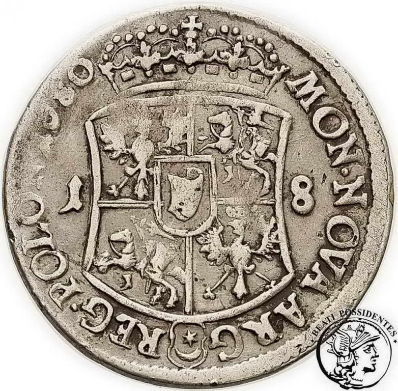 Jan III Sobieski ort koronny 1680 Bydgoszcz st. 3+