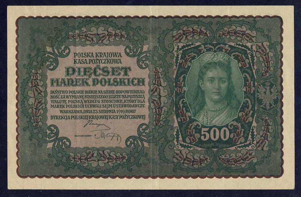 Polska 500 marek polskich 1919 st.3
