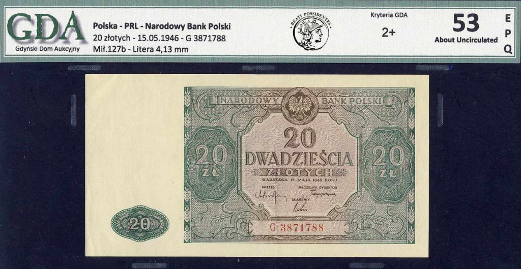 Polska 20 złotych 1946 GDA 53