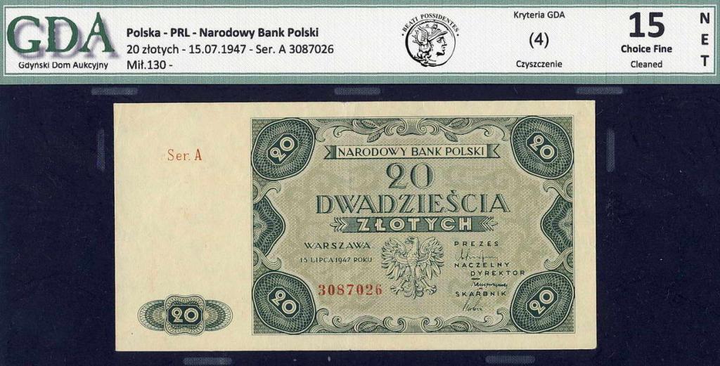 Polska 20 złotych 1947 GDA 15