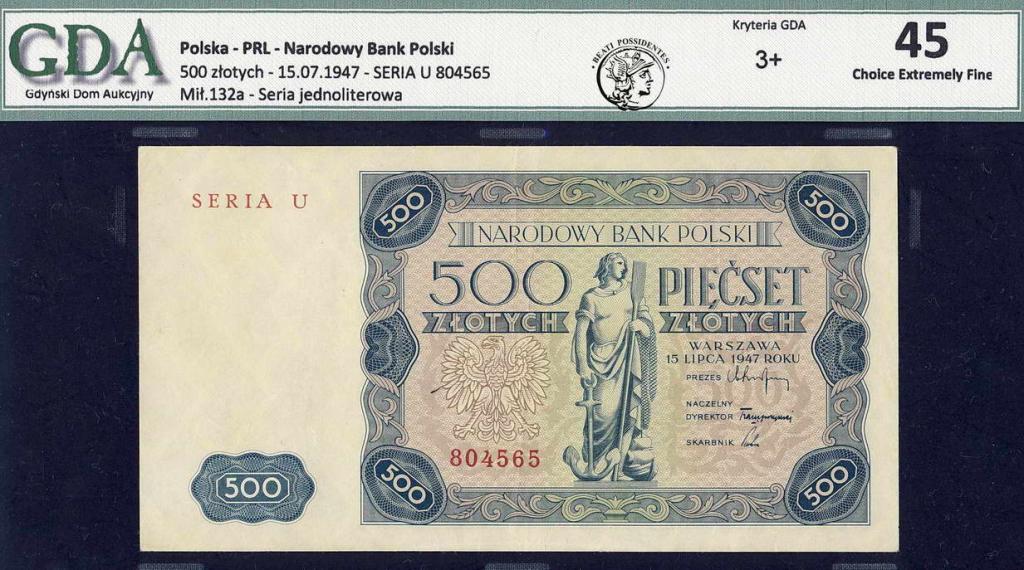 Polska 500 złotych 1947 GDA 45
