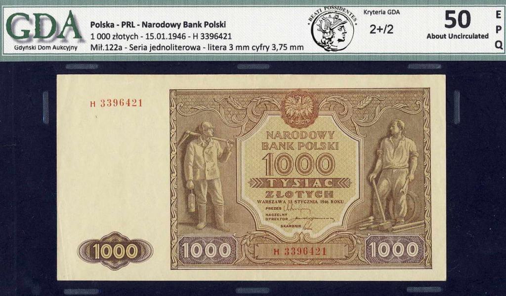 Polska 1000 złotych 1946 GDA 50