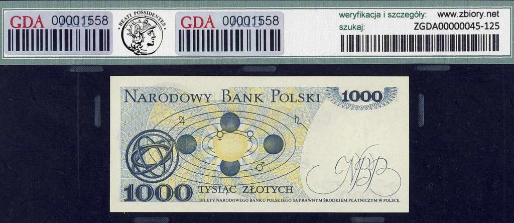 Polska 1000 złotych 1975 seria A GDA 67
