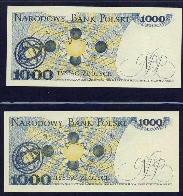 Polska 1000 złotych 1979 + 1982 lot 2 szt. st.1