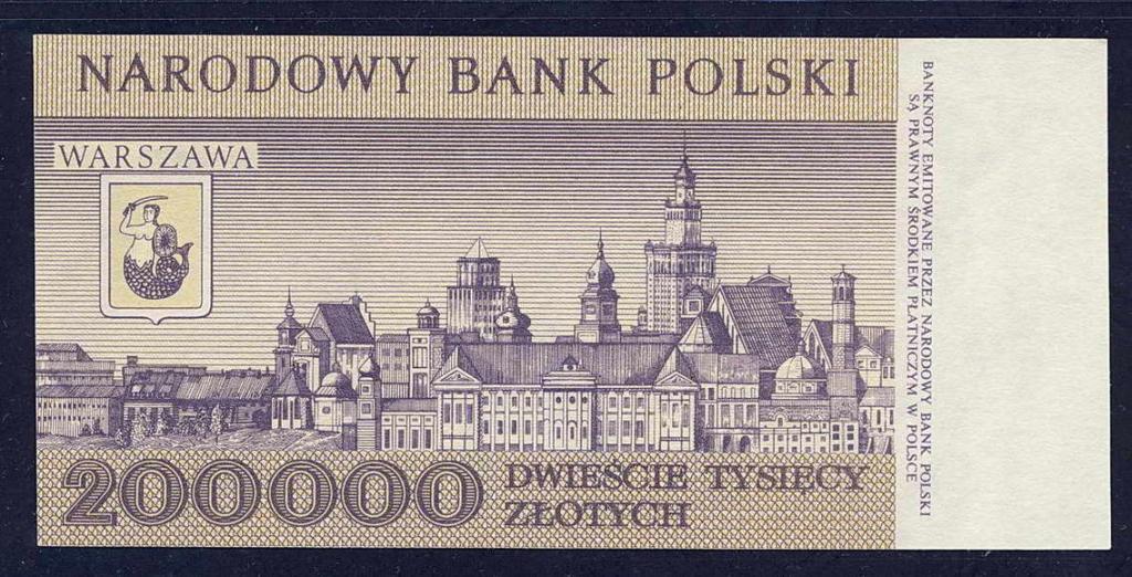 Polska 200 000 złotych 1989 seria E st.1
