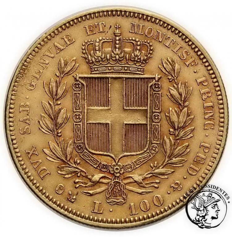 Włochy Sardynia 100 lirów 1836 (kotwica) st. 3+