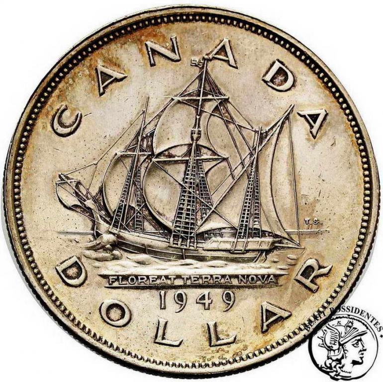 Kanada 1 dolar 1949 Jerzy VI st. 3