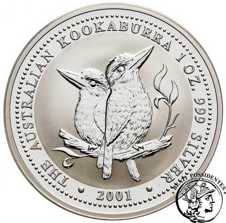 Australia Kookaburra 1 dolar 2001 = 1 Oz Ag st. L