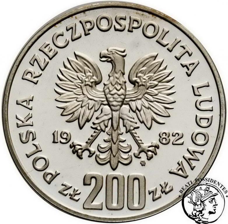 Polska PRL 200 zł 1982 piłka Hiszpania st. L/L-