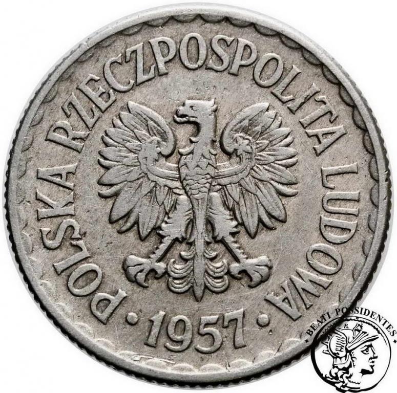 Polska PRL 1 złoty 1957 st. 3