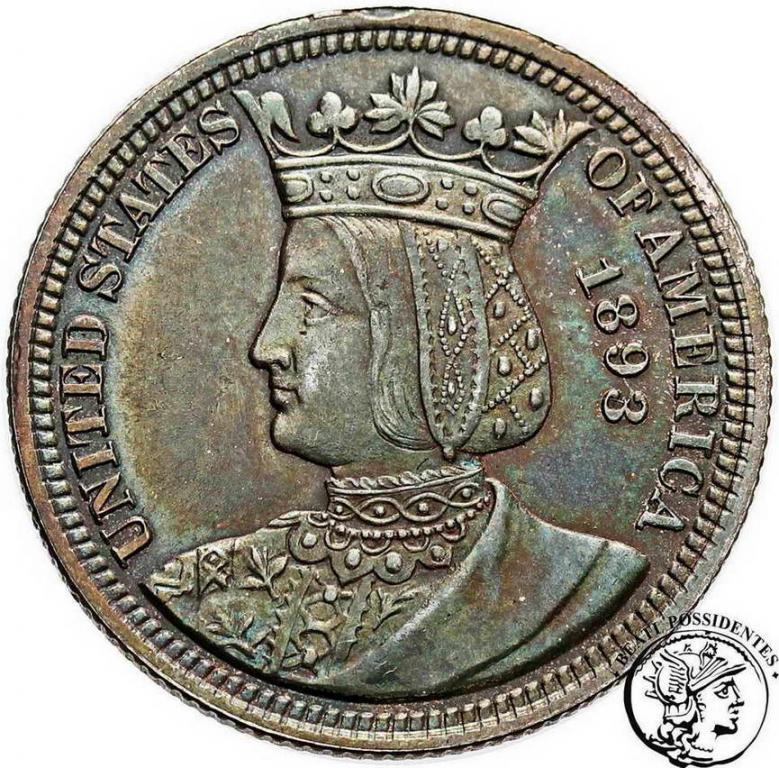 USA 25 cents 1893 Isabella st.2