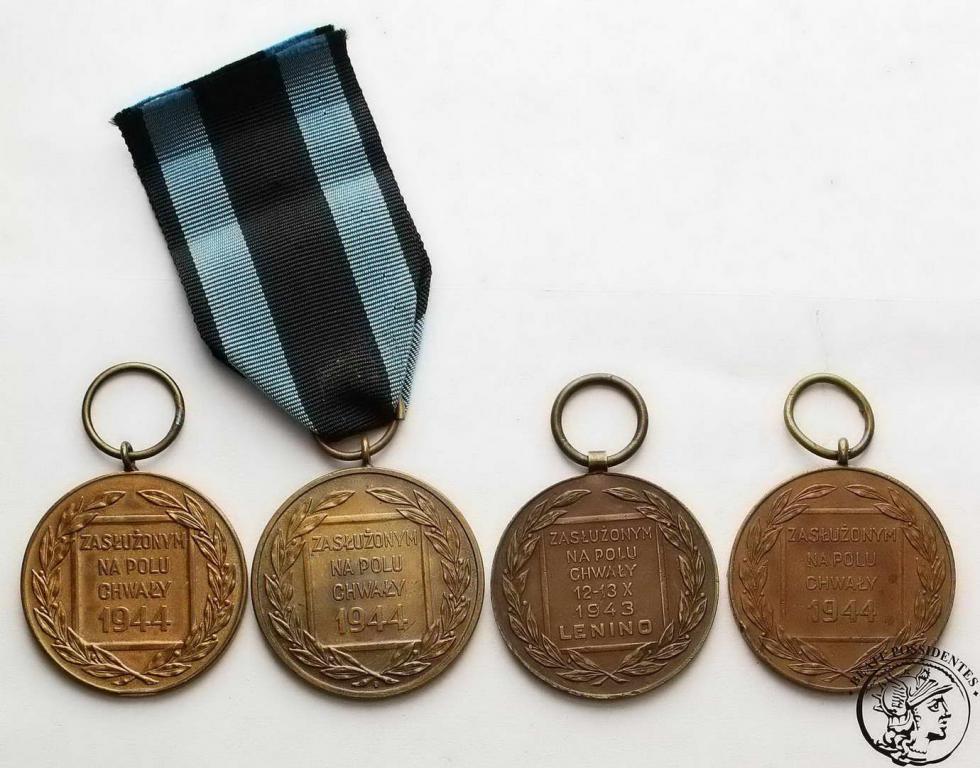 Medal ZASŁUŻONYM NA POLU CHWAŁY 1944 4 szt KOPIA