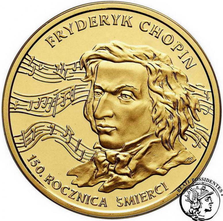 200 złotych 1999 Chopin Rocznica Śmierci st. L
