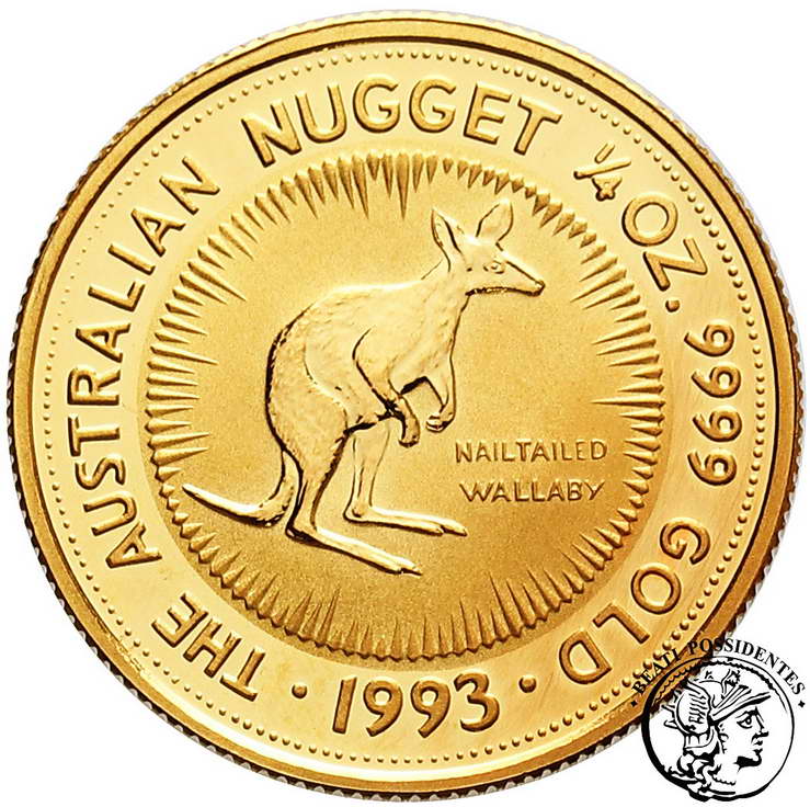 Australia 25 Dolarów 1993 kangur 1/4 Oz Au 999 stL