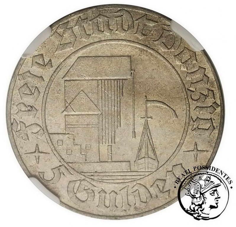 WMG 5 Guldenów 1932 NGC AU58