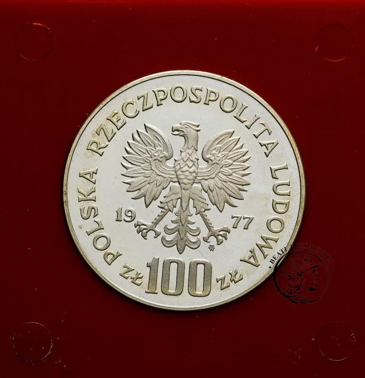 PRÓBA srebro 100 złotych 1977 Sienkiewicz st.L/L-
