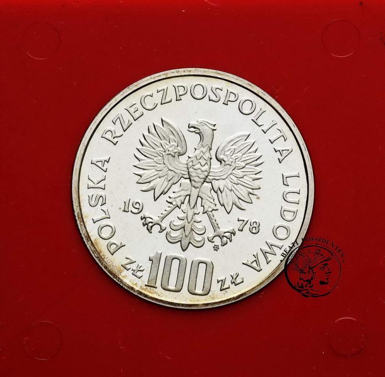 PRL PRÓBA srebro 100 złotych 1978 bóbr st.L/L-