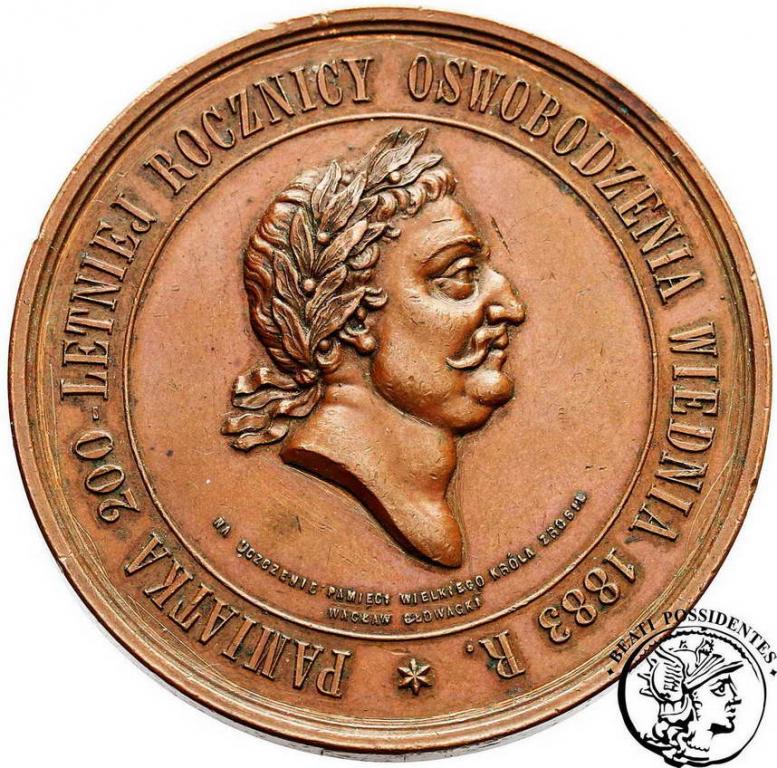 Polska medal 1883 Sobieski Kraków st.2-