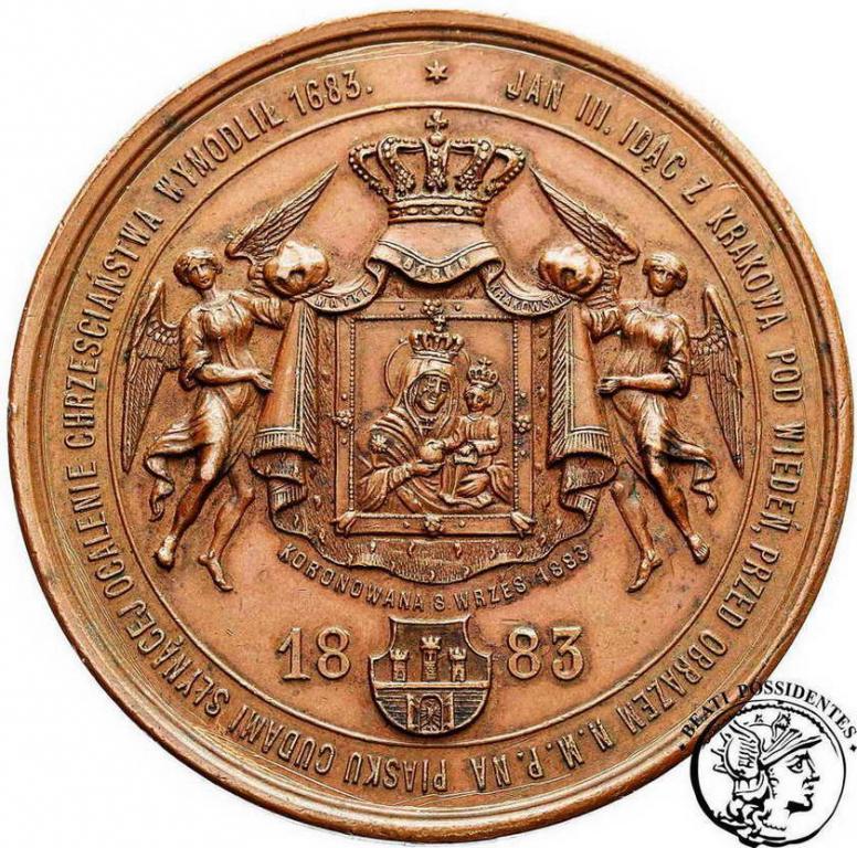 Polska medal 1883 Sobieski Kraków st.2-