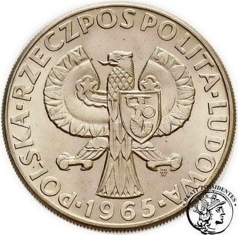 PRÓBA CuNi 10 złotych 1965 gruba syrenka st. 1