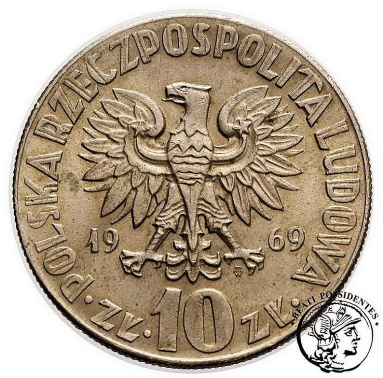 Polska PRL 10 zł Mikołaj Kopernik 1969 st.1-/2+