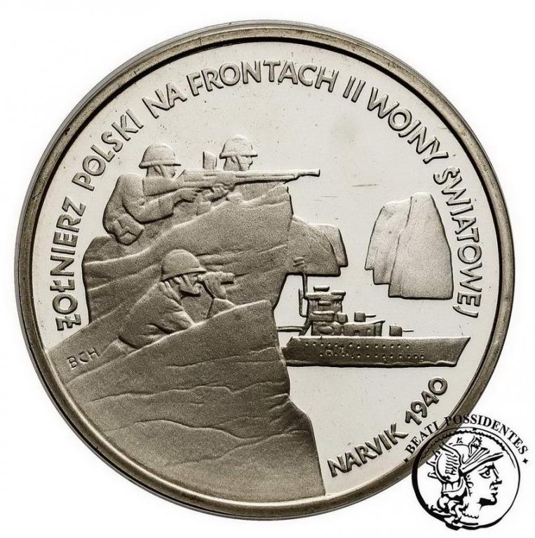 Polska III RP 100 000 złotych 1991 Narvik st.L-